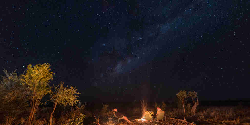 star gazing, hwange bush camp, hwange national park, zimbabwe