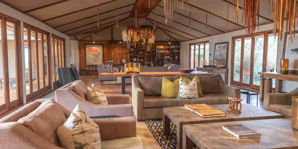 lounge room, sayari camp, the serengeti, tanzania