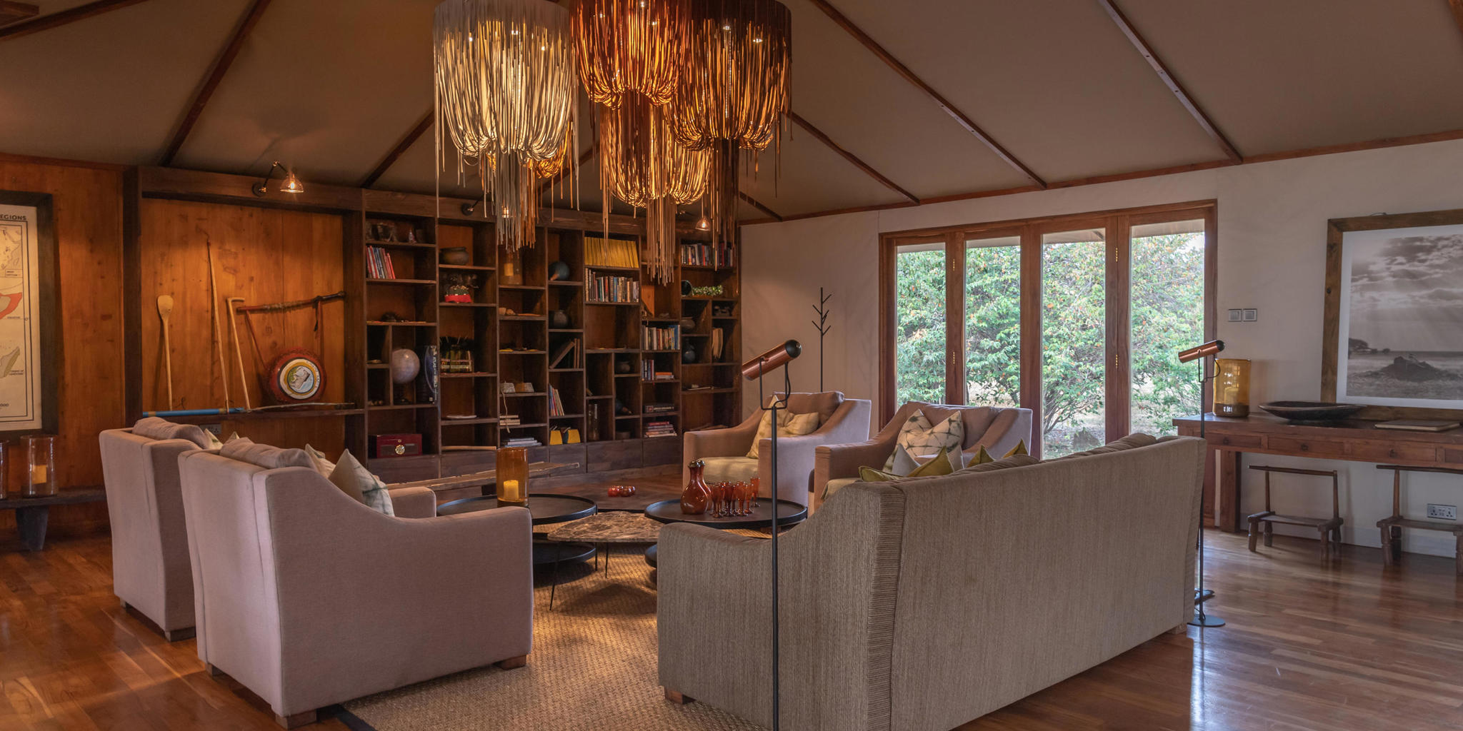 main area, sayari camp, the serengeti, tanzania
