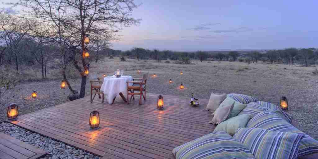 private dinner, sayari camp, the serengeti, tanzania