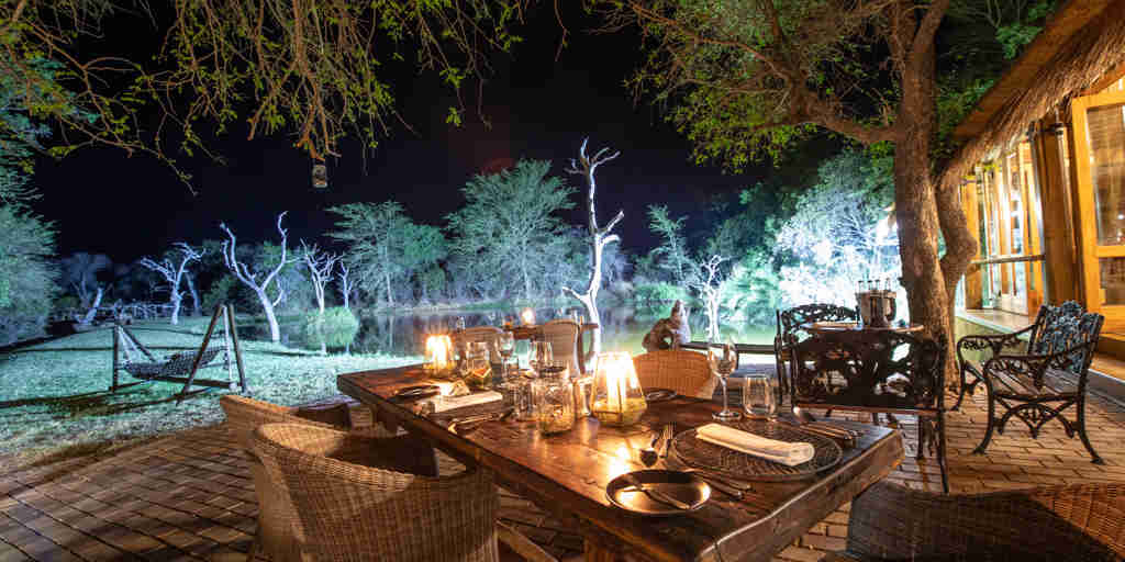 patio dining, jabulani, kruger national park, south africa