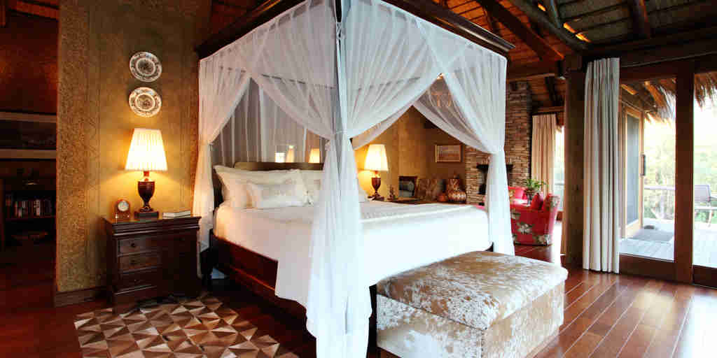 villa main bedroom, jabulani, kruger national park, south africa