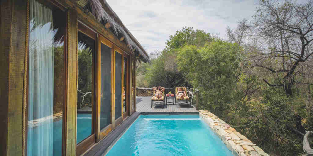 villa plunge pool, jabulani, kruger national park, south africa