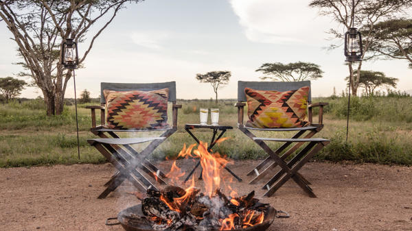 Nyasi Migrational Camp, firepit, Serengeti, Tanzania