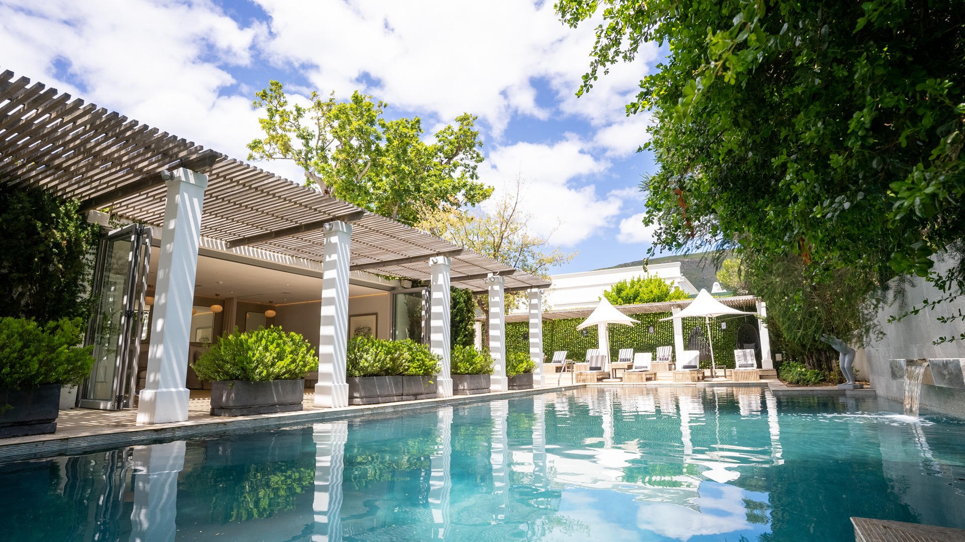 hotel pool, steenberg hotel, cape town, south africa
