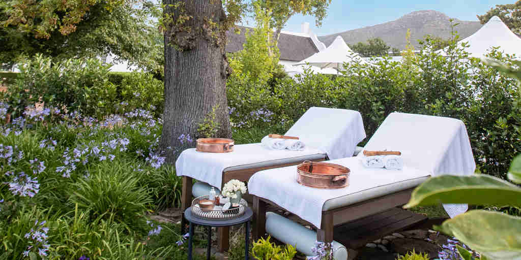 spa garden, steenberg hotel, cape town, south africa