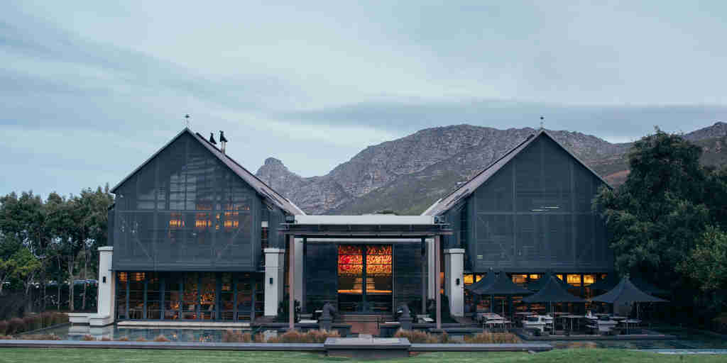 bistro exterior, steenberg hotel, cape town, south africa