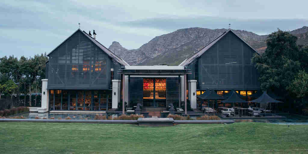 bistro exterior, steenberg hotel, cape town, south africa