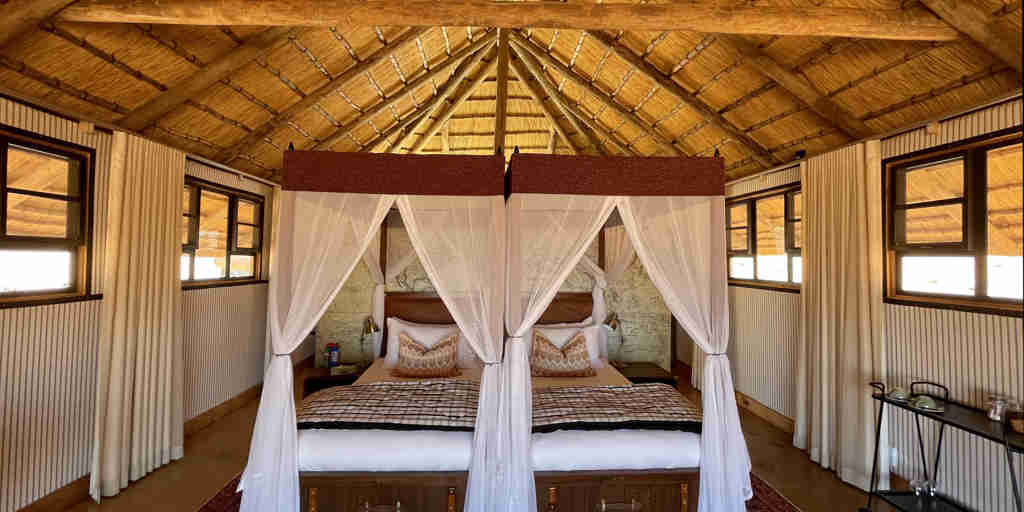 twin bedroom, namibrand nature reserve, namibia