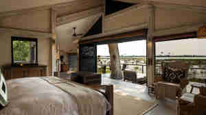 main bedroom, abu camp, okavango delta, botswana