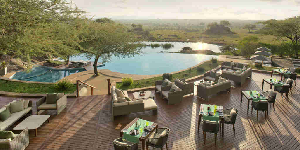 pool area, four seasons serengeti, tanzania