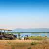 game drive stop, lolebezi, lower zambezi national park, zambia