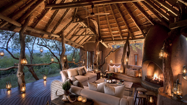 evening lounge area, madikwe dithaba lodge, south africa