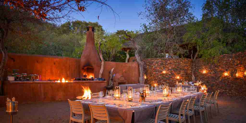 evening dining, madikwe lelapa lodge, madikwe game reserve, south africa