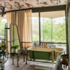 bath area, saseka tented camp, kruger national park, south africa