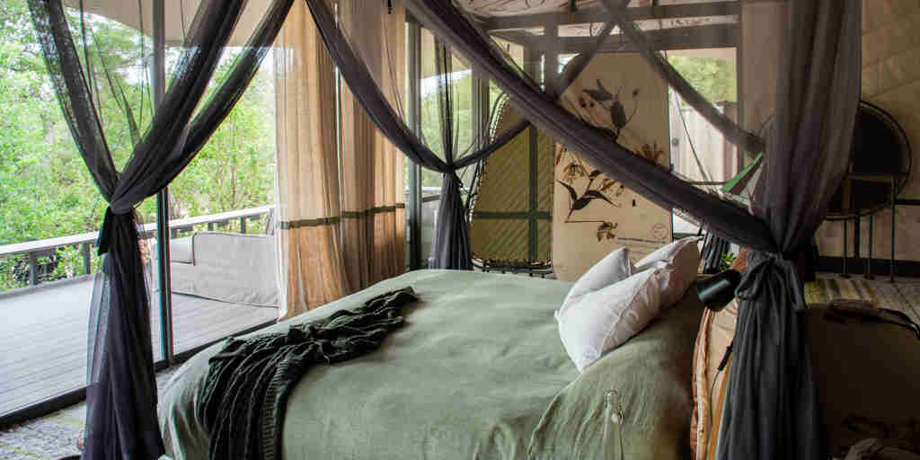 bedroom view, saseka tented camp, kruger national park, south africa