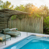pool area, saseka tented camp, kruger national park, south africa