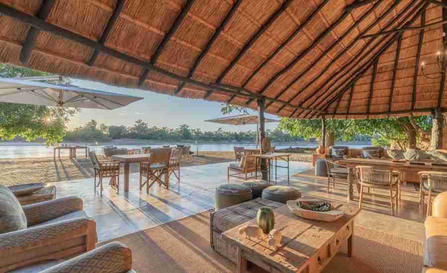 view from main area, main area, mchenja bush camp, south luangwa national park, zambia