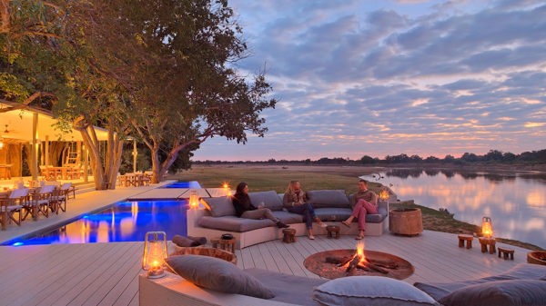 main area sunset,  time and tide chinzombo, south luangwa national park, zambia