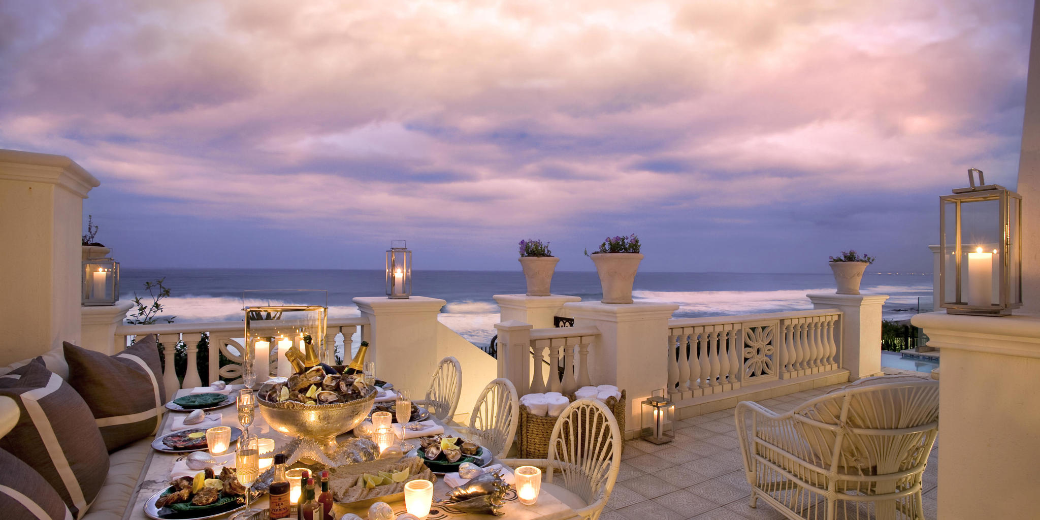sunset dining, oyster box hotel, umhlanga, south africa