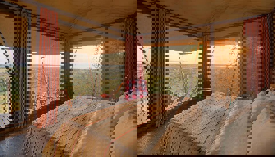 bedroom view, basecamp eagle view, greater mara conservancies, kenya