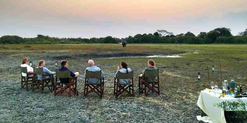 sundowners, musekse camp, kafue national park, zambia
