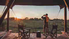 viewing deck, musekse camp, kafue national park, zambia