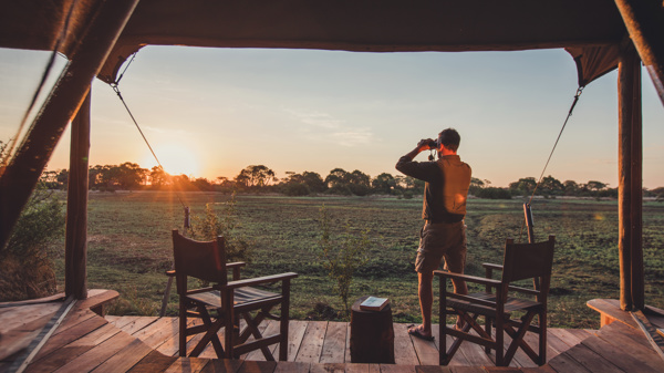 viewing deck, musekse camp, kafue national park, zambia