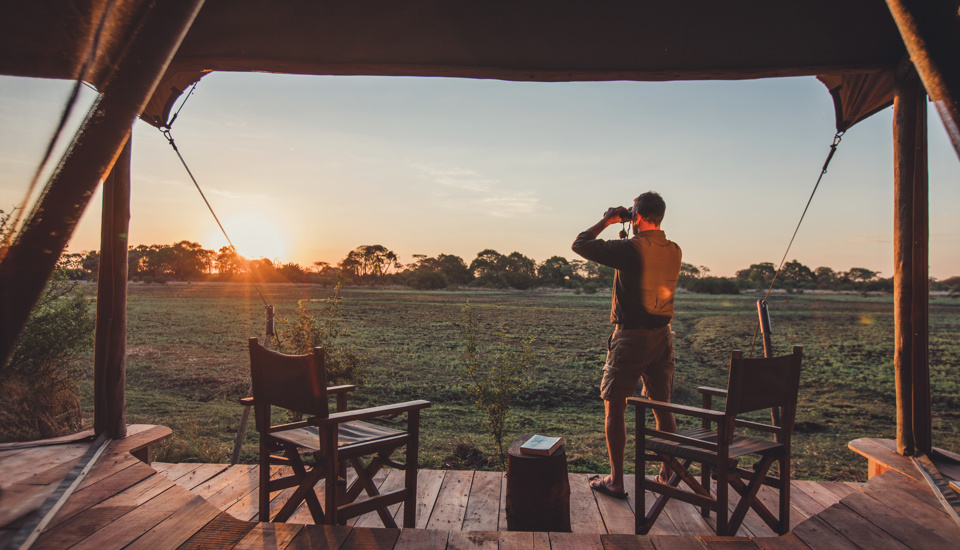 viewing deck, musekse camp, kafue national park, zambia