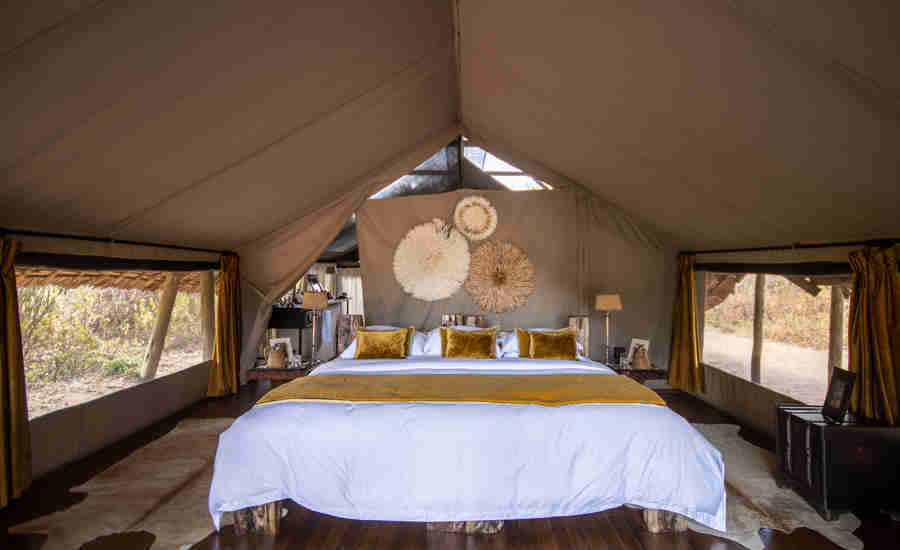 tented suite, jongomero camp, ruaha national park, tanzania