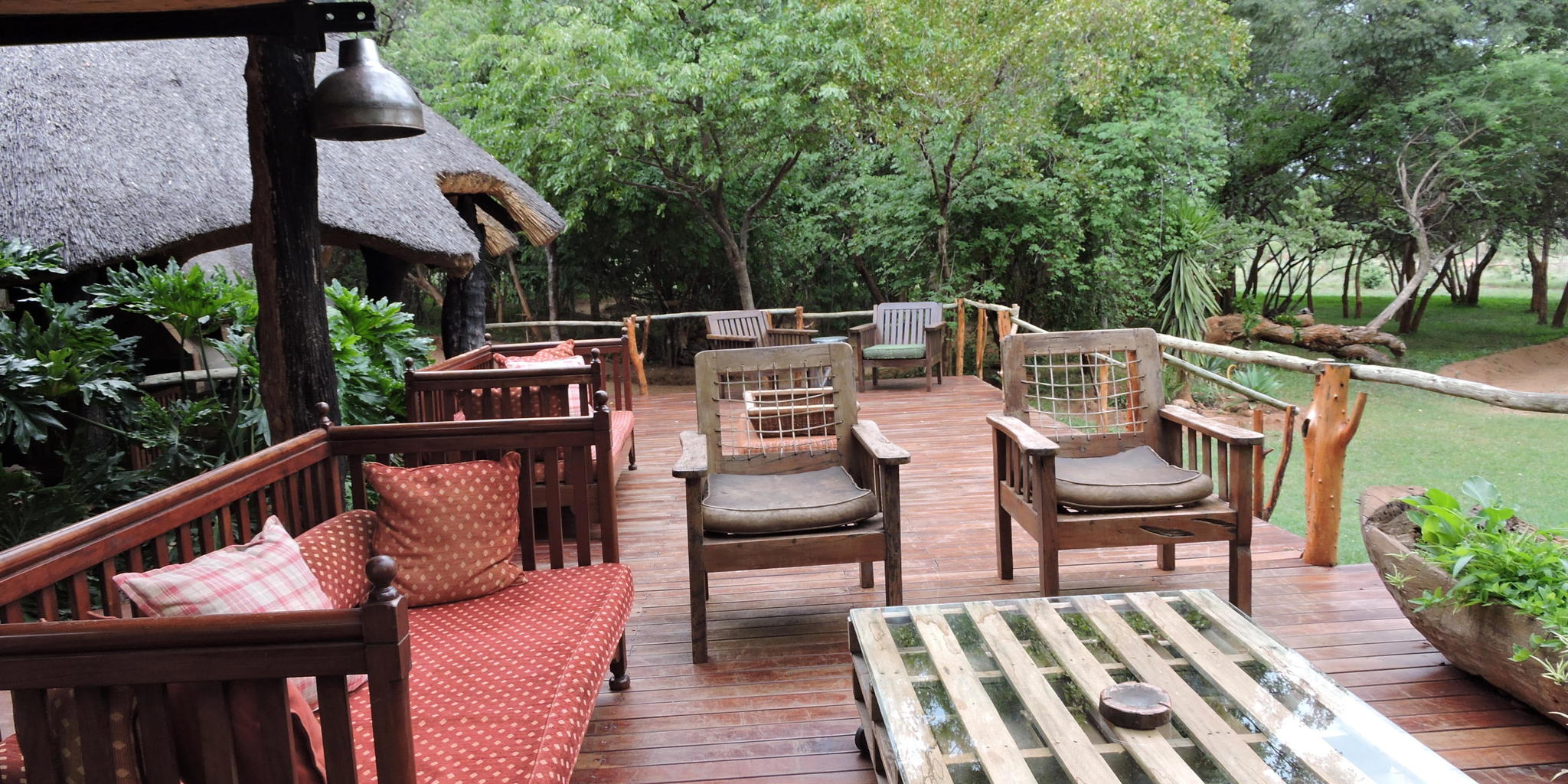 main area deck, ivory safari lodge, hwange national park. zimbabwe