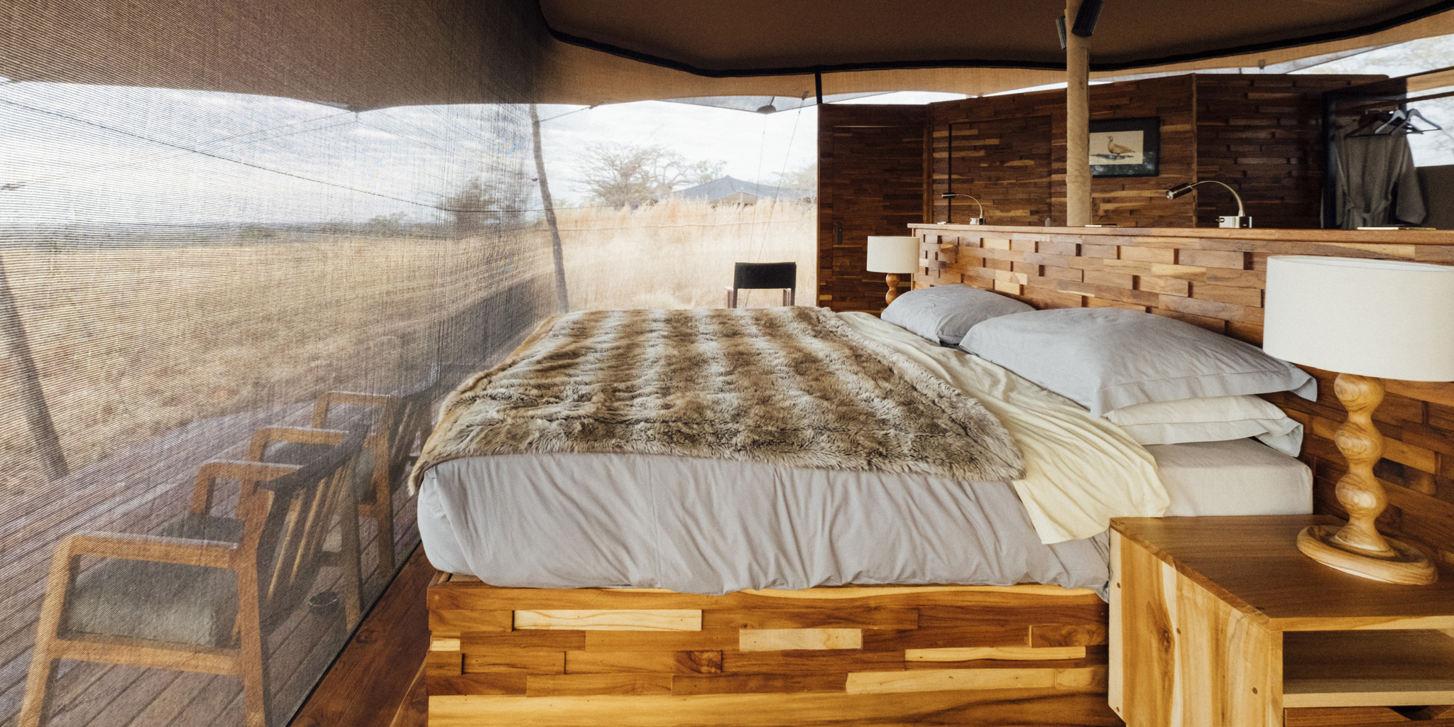 bedroom view, usanga expedition camp, ruaha national park, tanzania