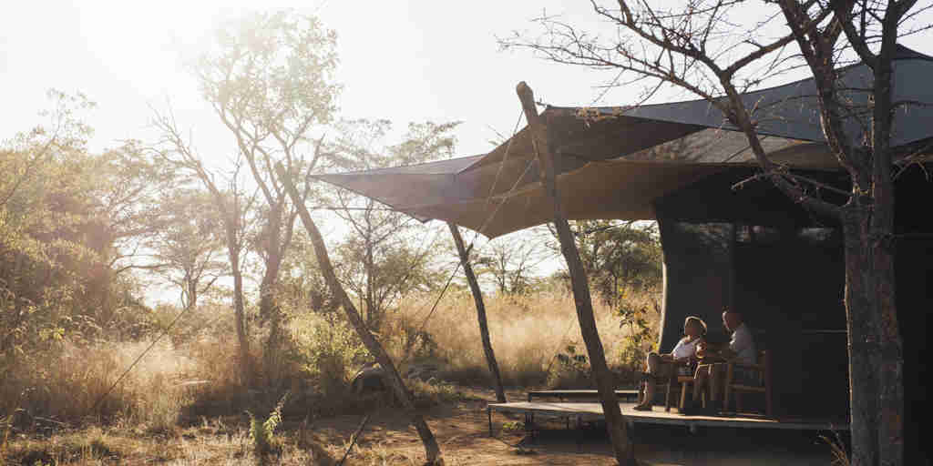 tent exterior, usanga expedition camp, ruaha national park, tanzania
