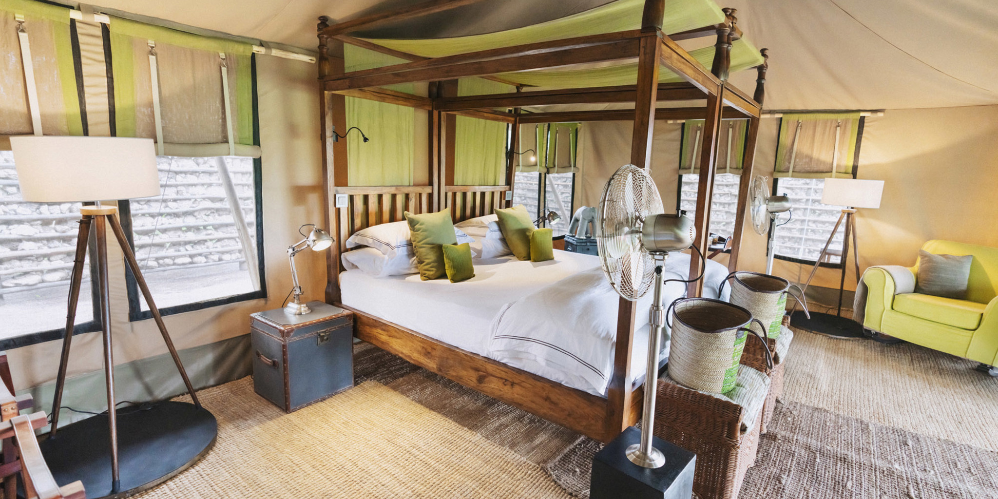 tented camp room, little chem chem, tarangire national park, tanzania