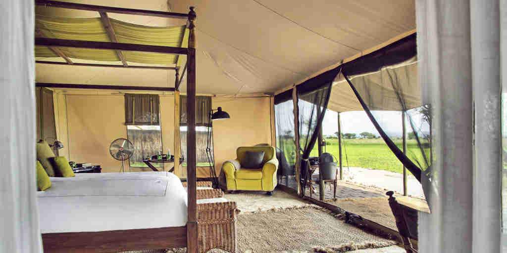 bedroom view, little chem chem, tarangire national park, tanzania