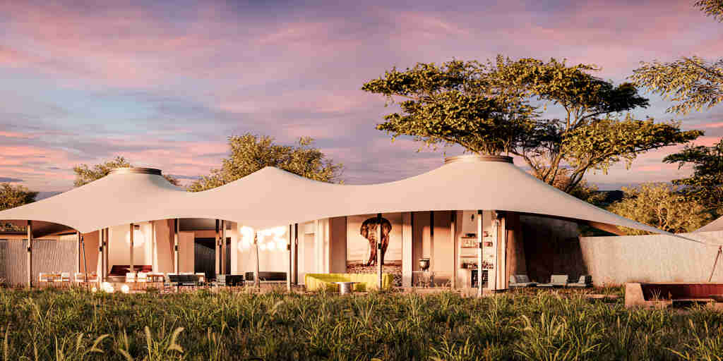 sunset guest tent, angama amboseli, amboseli national park, kenya