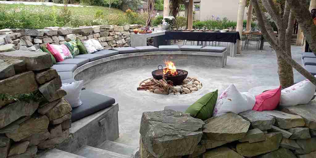 fire pit, kanonkop house, knysna, south africa
