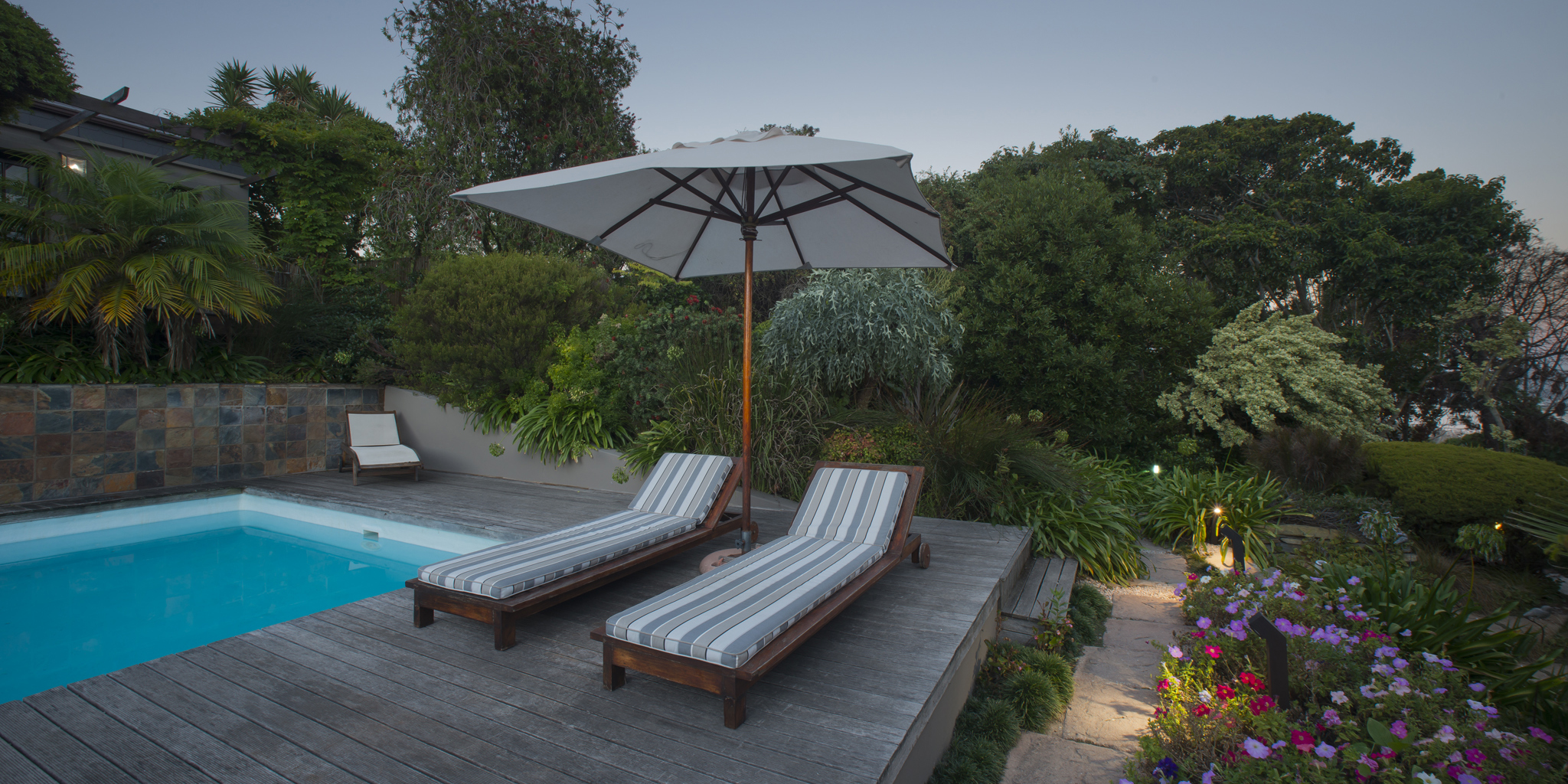 pool area, kanonkop house, knysna, south africa