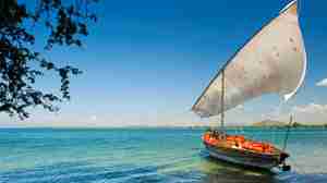 boat on lake malawi, southern africa
