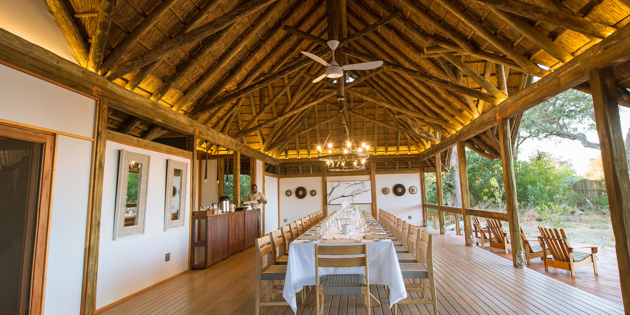 Dining area, Kwando Splash Camp, Botswana