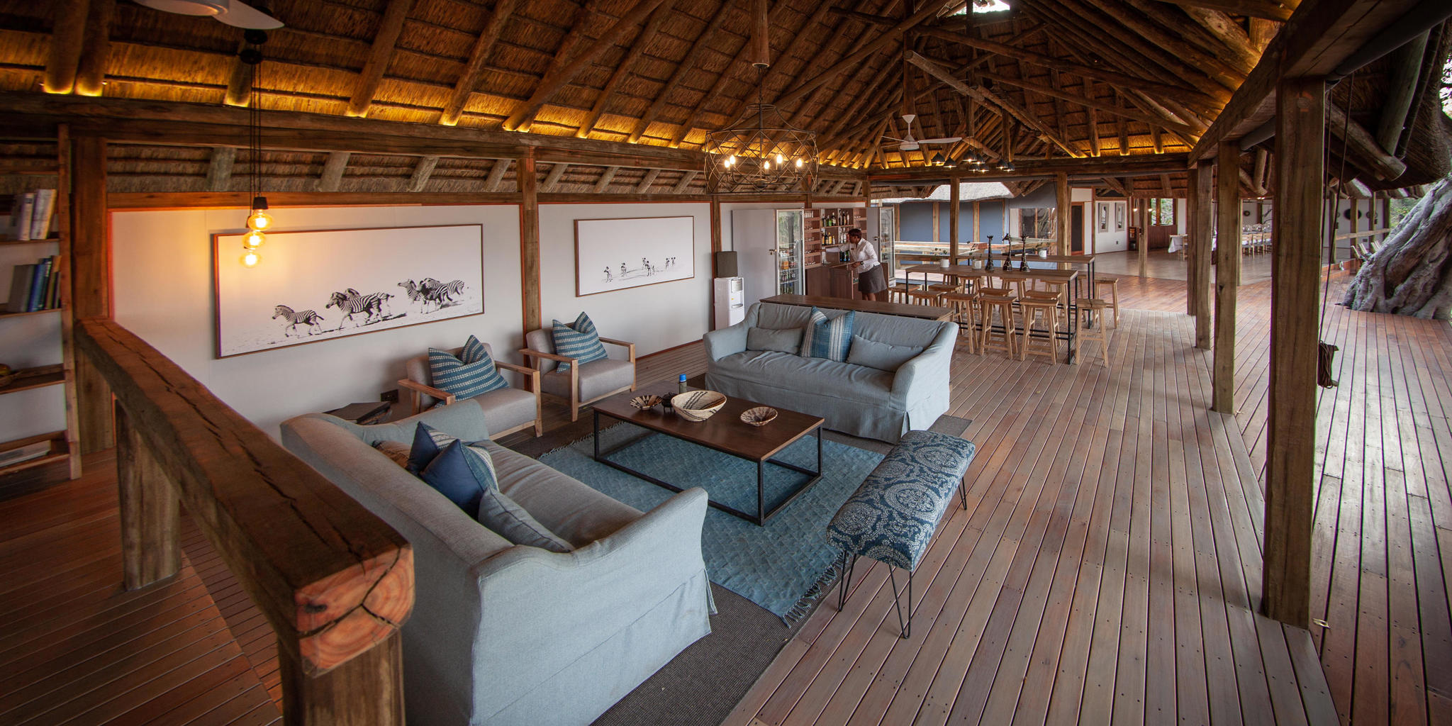 Relaxation area, Kwando Splash Camp, Botswana