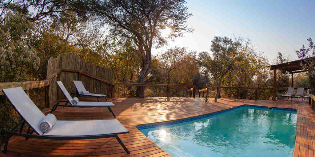 Swimming pool, Kwando Splash Camp, Botswana