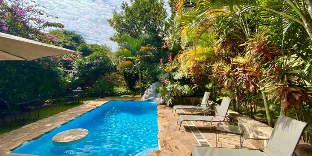 pool, karibu guesthouse, entebbe, uganda