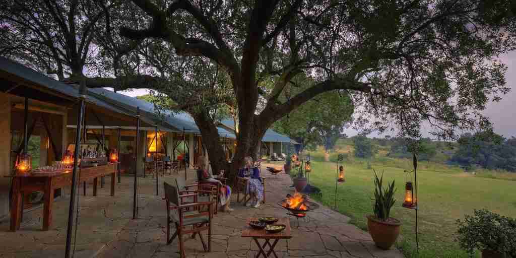 lounge exterior, kicheche mara camp, greater mara conservancies, kenya