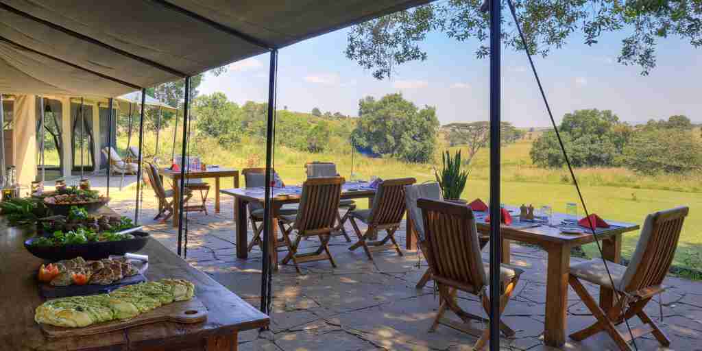 outdoor dining, kicheche mara camp, greater mara conservancies, kenya