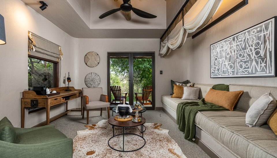 new lounge area,  sabi sabi bush lodge, sabi sand reserves, south africa