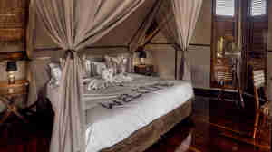 bed, deception valley lodge, central kalahari, botswana