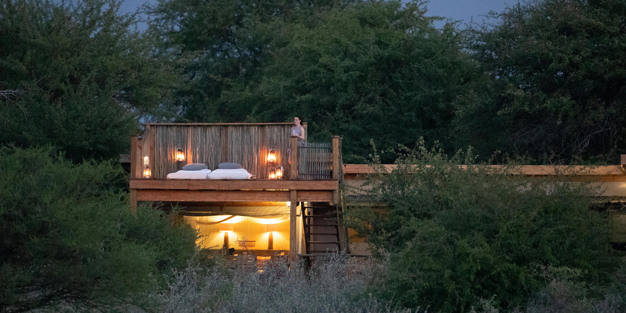 star bed camp, wilderness kalahari plains, central kalahari, botswana