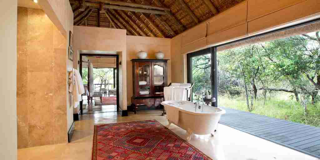 royal bath suite, waterside at royal malewane, thornybush game reserve, south africa
