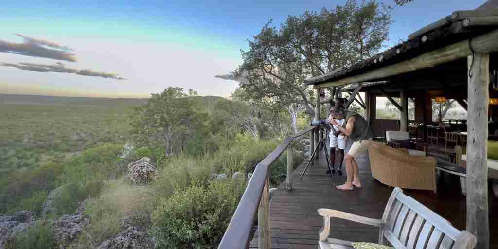 balcony view, little ongava, etosha national park, namibia